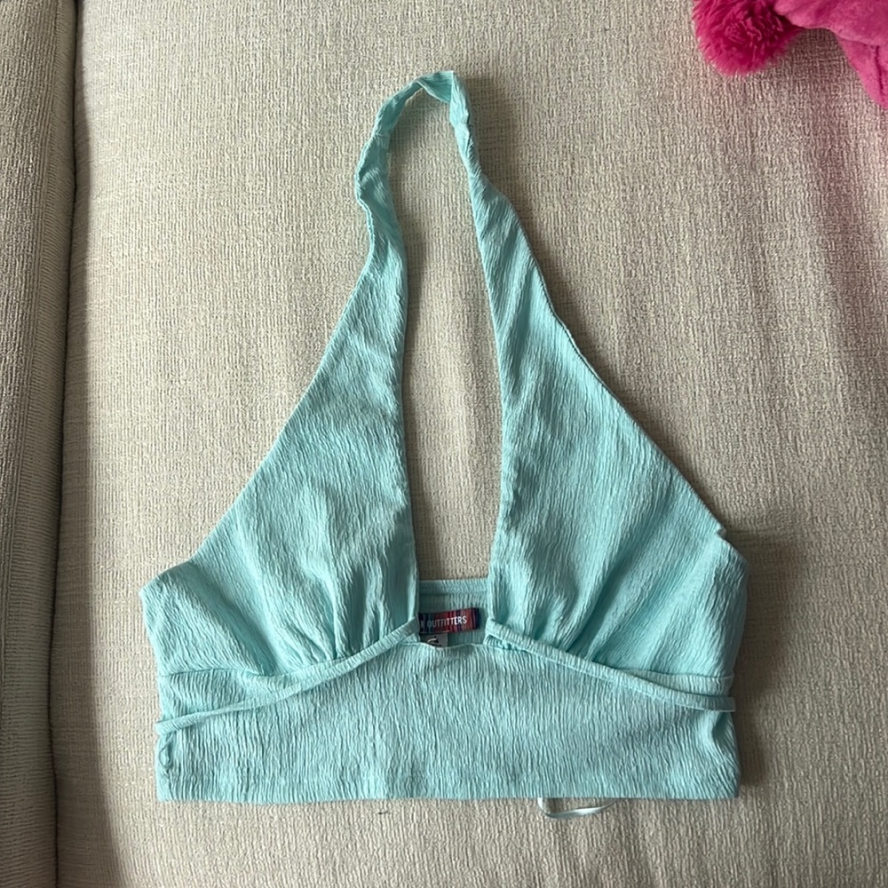 urban outfitters- aqua crop top